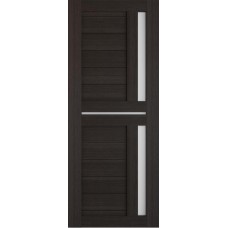 Дверь межкомнатная Леском Техно-9 Орех темный, стекло белое матовое